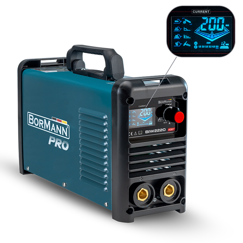 BORMANN Pro BIW2220 Ηλεκτροκόλληση Inverter Απόδοση 200Α/60%,Ψηφ.Οθόνης,Μεγ.Ηλεκτρόδιο 4mm