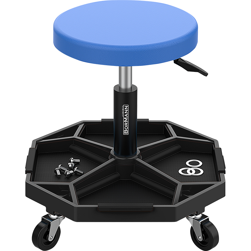 STEEL CREEPER SEAT WITH TOOL CASE,37-52cm