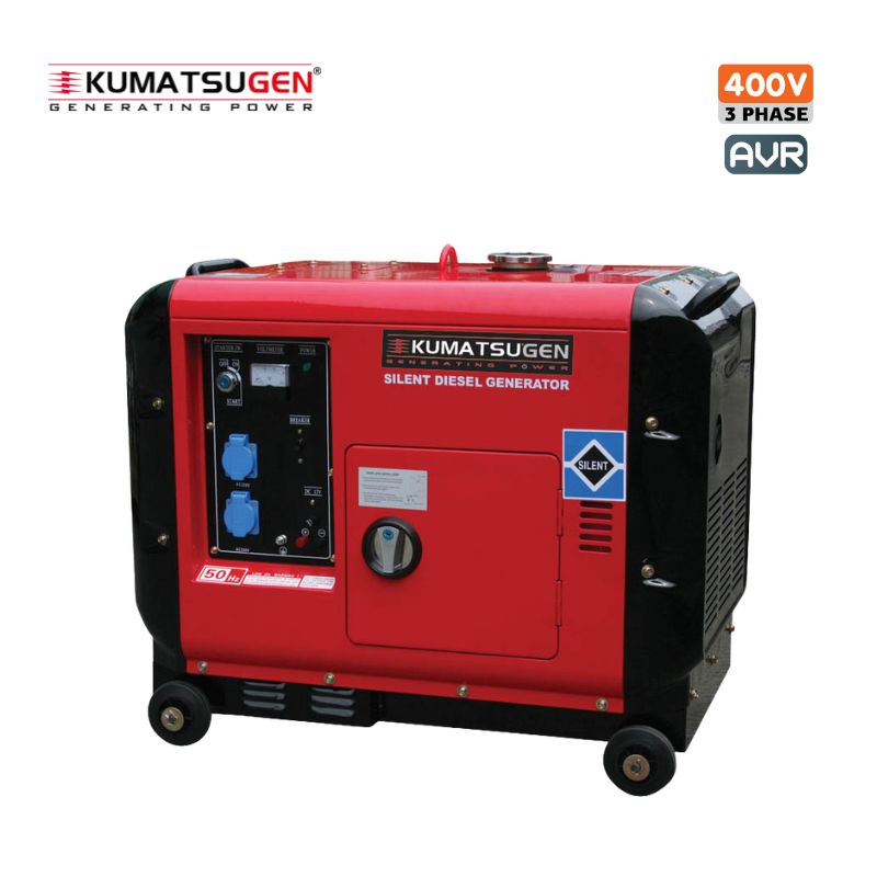 THREE-PHASE CURRENT DIESEL POWER GENERATOR, AVR, 6,6KVA