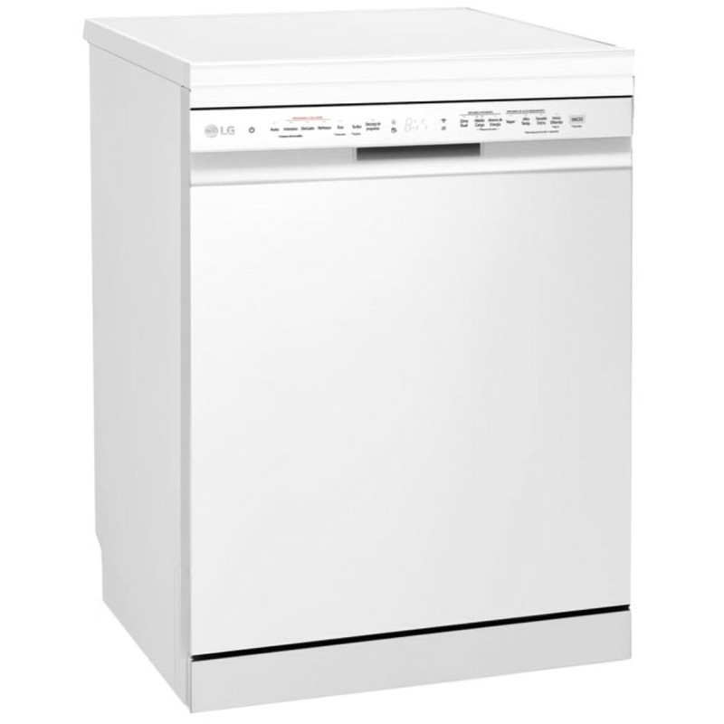 LG DF242FWS Ελεύθερο Πλυντήριο Πιάτων για 14 Σερβίτσια, με Ατμό και Wi-Fi, Π60xY85εκ, D, Λευκό