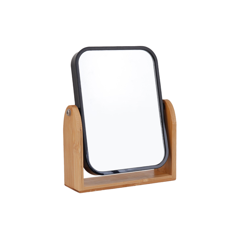 COSMETIC MIRROR BAMBOO BLACK 16,5x5x20cm