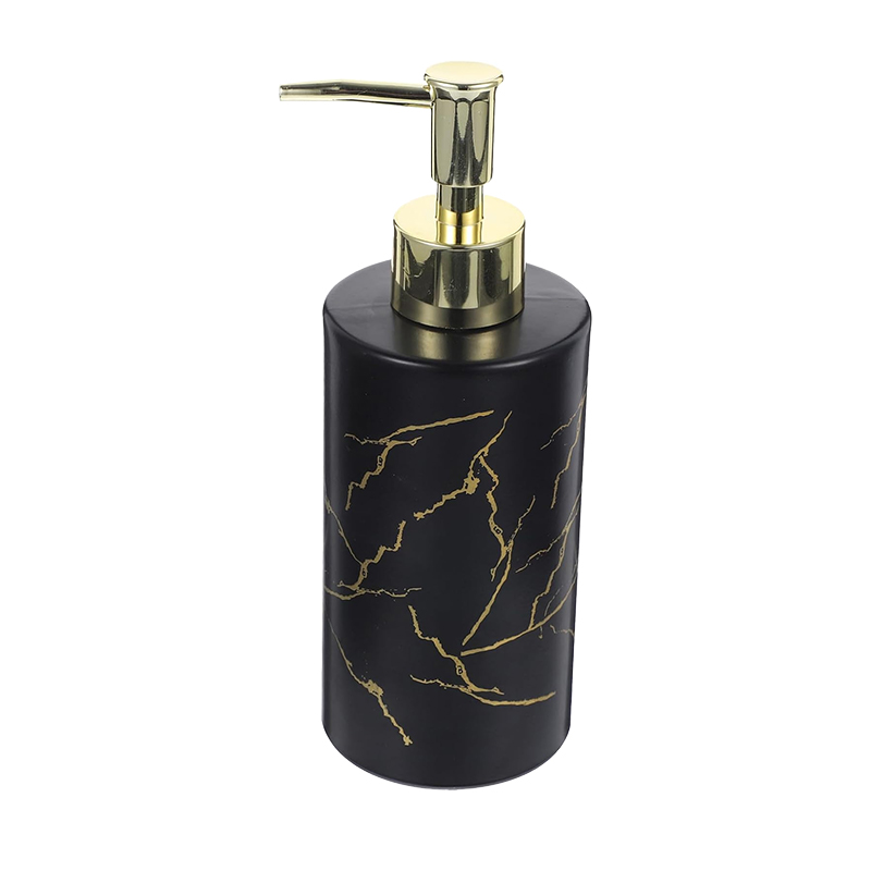 SOAP DISPENSER CERAMIC BLACK Φ7,2x17cm