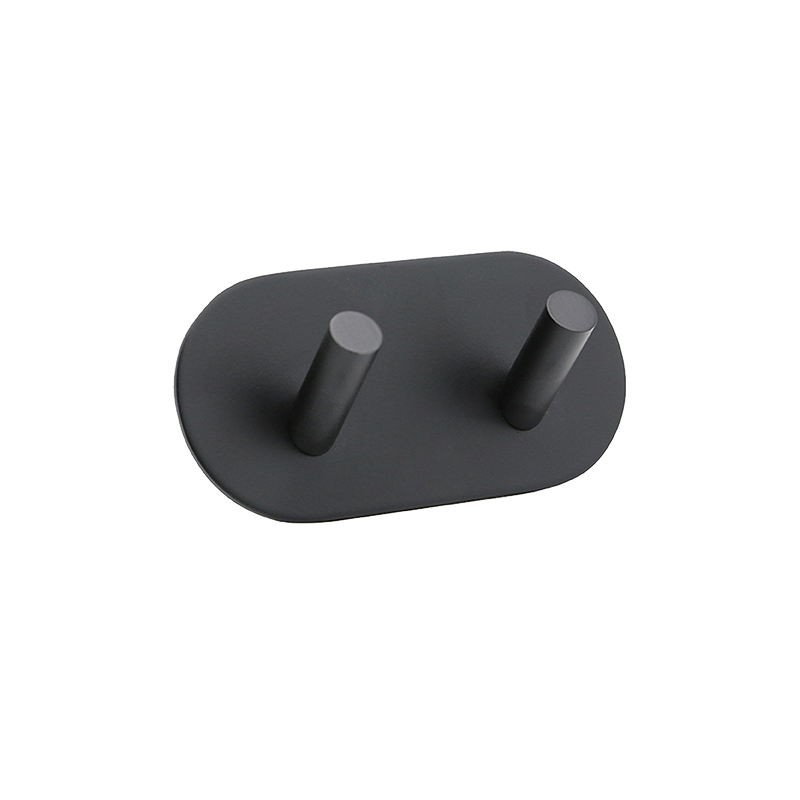 DOUBLE HOOKS SELF-ADHESIVE 3M,  9,5x4,5x3cm BLACK