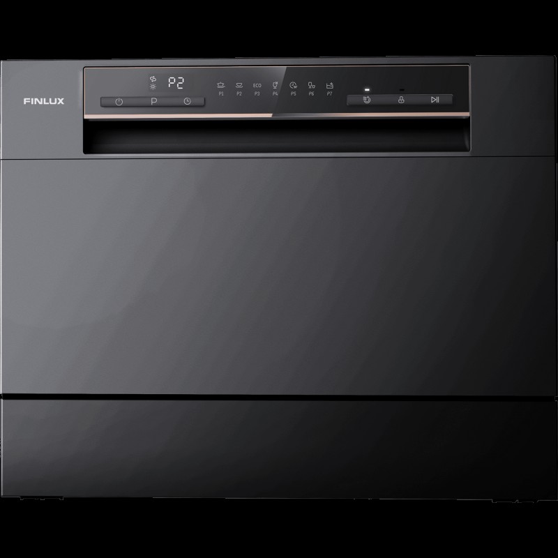Finlux WQP6 BLACK Πλυντήριο Πιάτων Πάγκου για 6 Σερβίτσια Π55xY50εκ F, Black