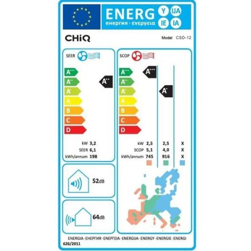 AIR CONDITION CHIQ CSD-12 WI-FI 12000BTU INVERTER