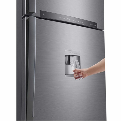 LG GTF916PZPED Ψυγείο Δίπορτο 592lt, Total NoFrost, με Wifi, E (Υ184xΠ86xΒ73εκ) Inox