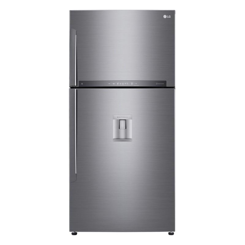 LG GTF916PZPED Ψυγείο Δίπορτο 592lt, Total NoFrost, με Wifi, E (Υ184xΠ86xΒ73εκ) Inox