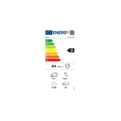 BOSCH SMI4HTS00E ΕΝΤ. 60εκ D class INOX 13σερ WIFI