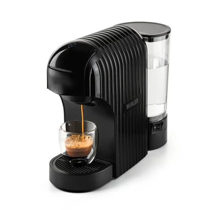 Muhler MCM-601 Καφετιέρα για Κάψουλες 20Bar (Nespresso, Dolche Gusto) 3in1 1400W Μαύρη
