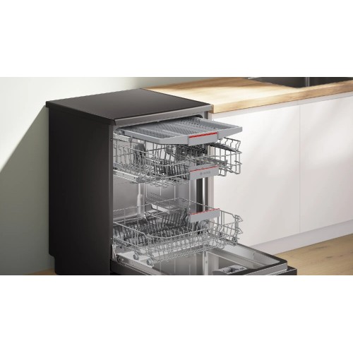 Bosch SMS4EMC06E Ελεύθερο Πλυντήριο Πιάτων για 14 Σερβίτσια, Wifi, Π60xY84,5εκ, Β, Dark Inox