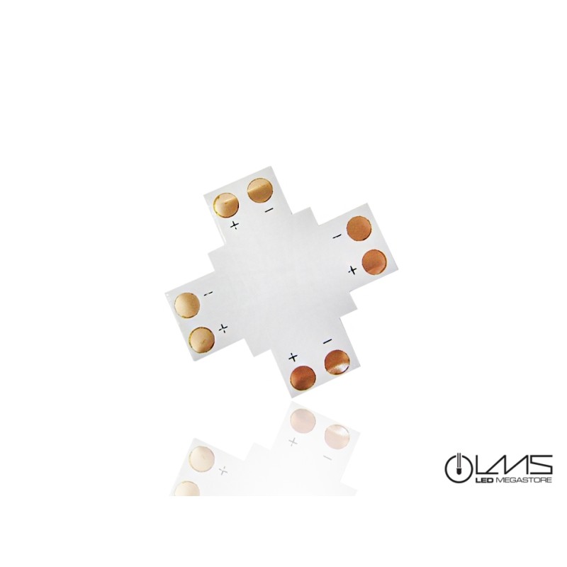 Connector σε σχήμα σταυρού για ταινία Led LMS 4,8 Watt 8mm