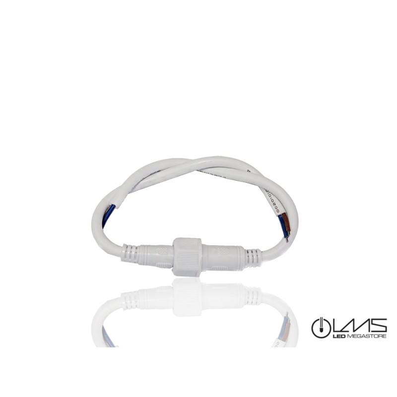Connector αδιάβροχος IP66 με καλώδιο 20cm για ταινία Led LMS 4,8 - 7,2 & 14,4 Watt