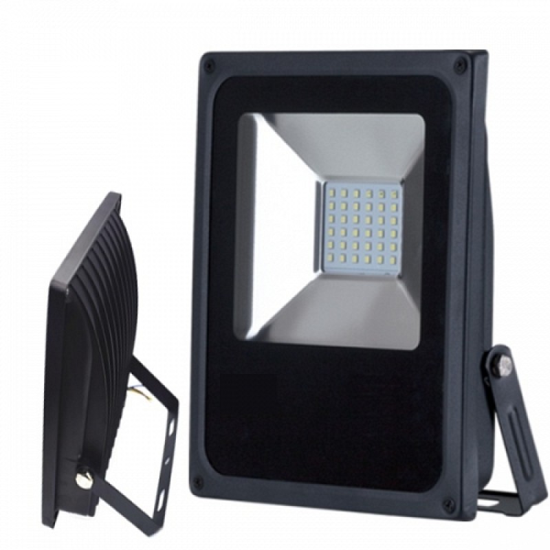 Προβολέας Μαύρος SMD 30 Watt 230 Volt Ψυχρό Λευκό