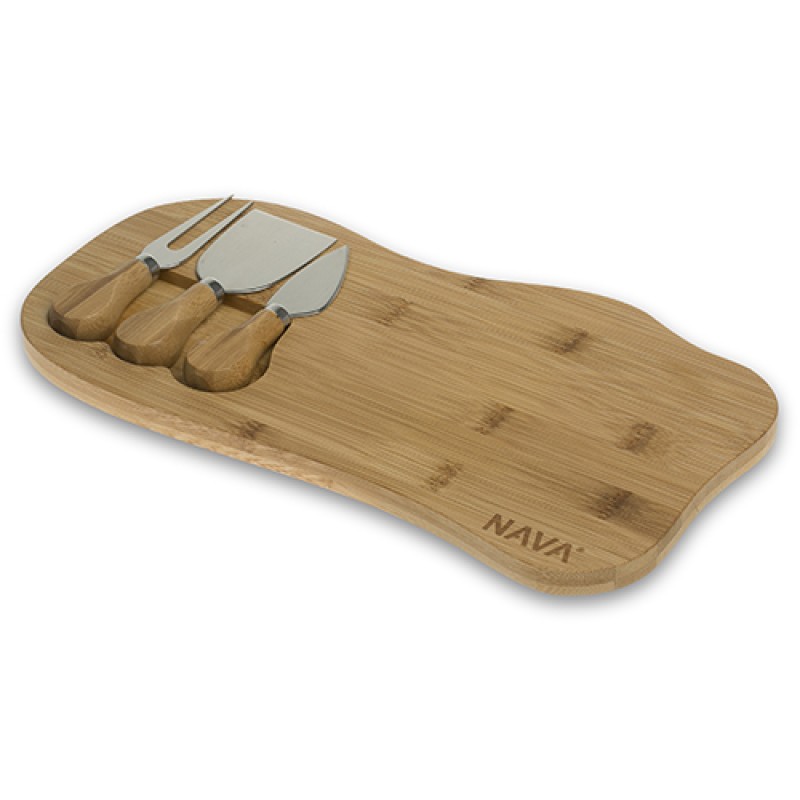Ξύλινη επιφάνεια κοπής τυριών bamboo