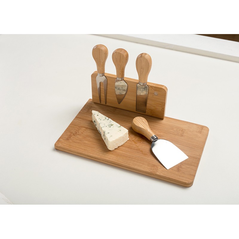 Ξύλινη επιφάνεια κοπής τυριών bamboo