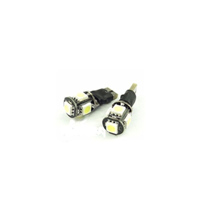 T10 Απλός με 5 SMD 5050 Ψυχρό Λευκό