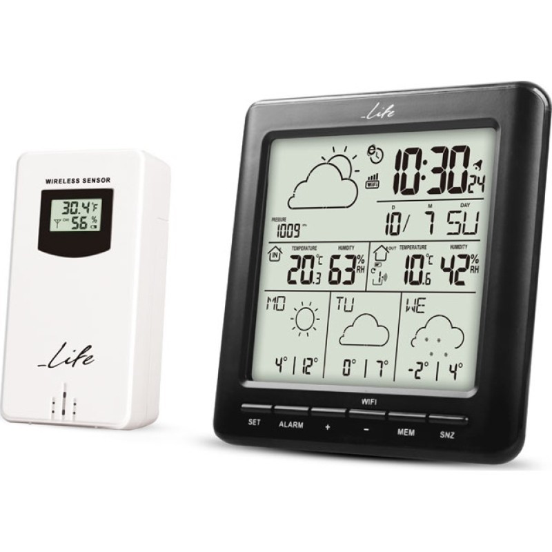 Life WES-400 Μετεωρολογικός Σταθμός WiFi με Εξωτερική Ασύρματη μονάδα μέτρησης Θερμοκρασίας