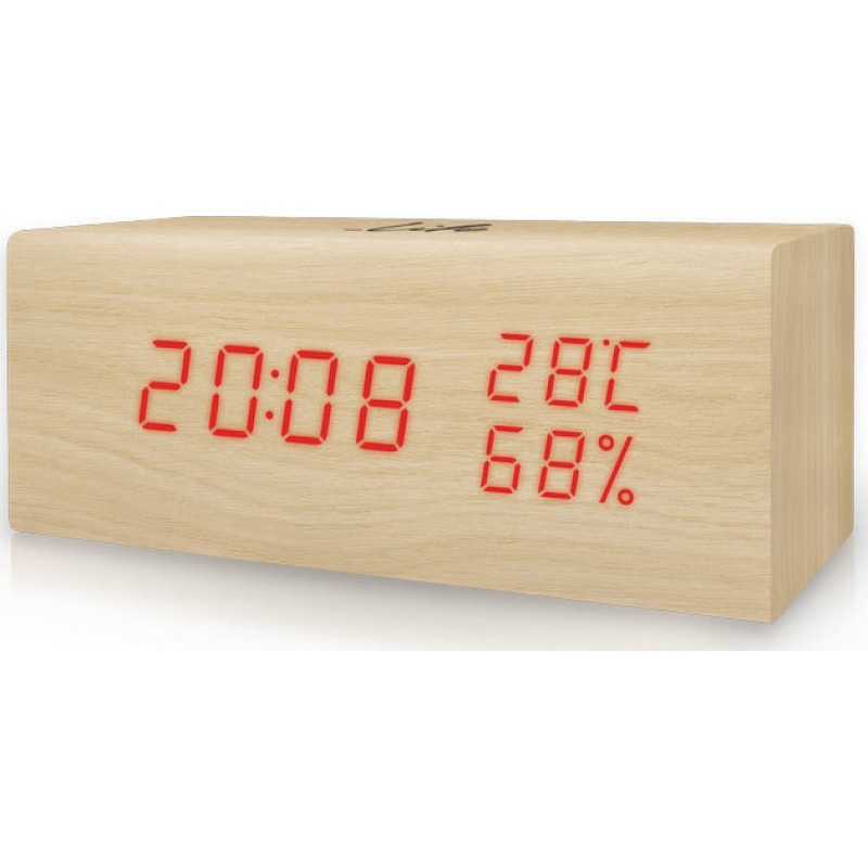 LIFE WES-106 Ξύλινο ψηφιακό θερμόμετρο/υγρόμετρο