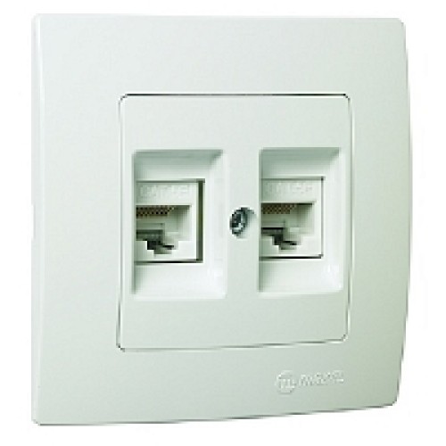 Πρίζα RG45 UTP Διπλή