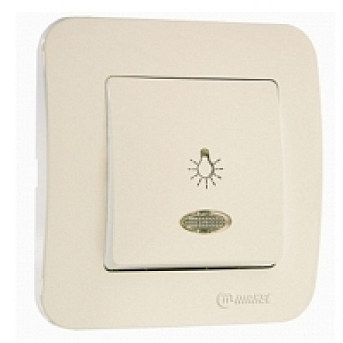 Διακόπτης Αλλέ ρετούρ Φωτεινός Μπεζ 