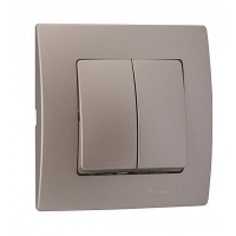 Διακόπτης Διπλός Χρυσό Ματ