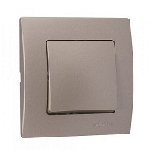 Διακόπτης Μονός Χρυσό Ματ 