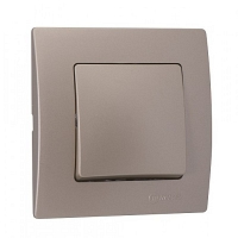 Διακόπτης Μονός Χρυσό Ματ 