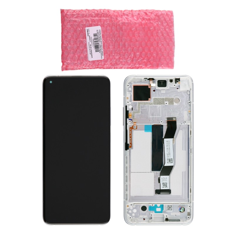 Γνήσια Οθόνη Και Μηχανισμός Αφής Με Πλαίσιο Xiaomi Mi 10T / Mi 10T Pro Ασημί 5600040J3S00 (Service Pack)