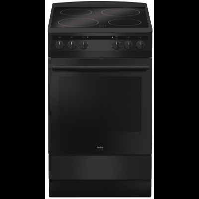 Amica 507CE2.30EHDSM Ελεύθερη Κουζίνα 62lt, με Κεραμικές Εστίες, Π50εκ, Α, Μαύρη