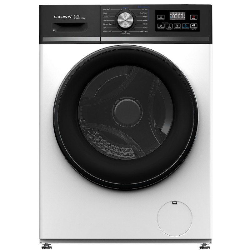 Crown CWM8012WY Πλυντήριο Ρούχων 8kg, 1200 στροφών, με Ατμό, Α, Λευκό