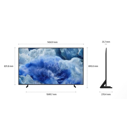 Samsung QE65Q8FAAUXXH Smart Τηλεόραση 65" 4K UHD, QLED, HDR, ΑΙ, Tizen OS, Ε (2025)