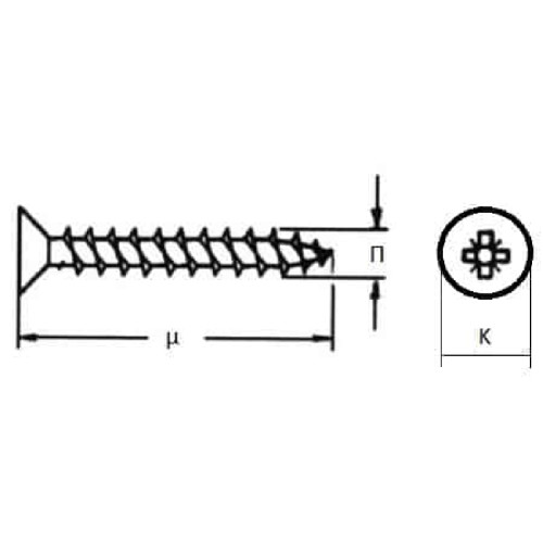 Νοβοπανόβιδες 4*40mm Γαλβανιζέ LIH-LIN κουτί: 1000τεμ. (τιμή/1000τεμ)