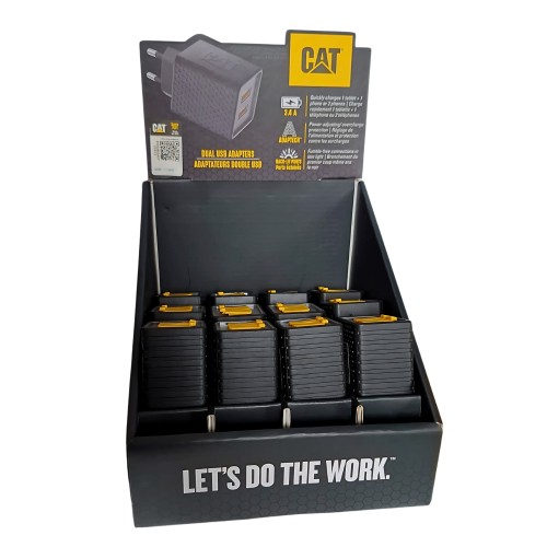 CAT Φορτιστής χωρίς καλώδιο 32W 2xUSB BLCK(F-G)/EU(F-G)