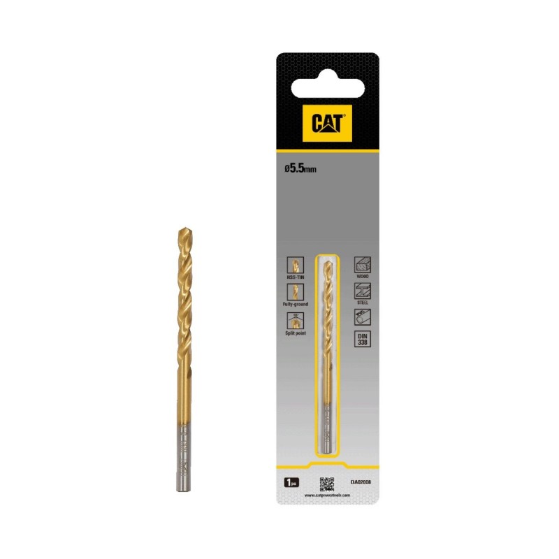 CAT Τρυπάνι τιτανίου HSS 5.5x93mm DA02008