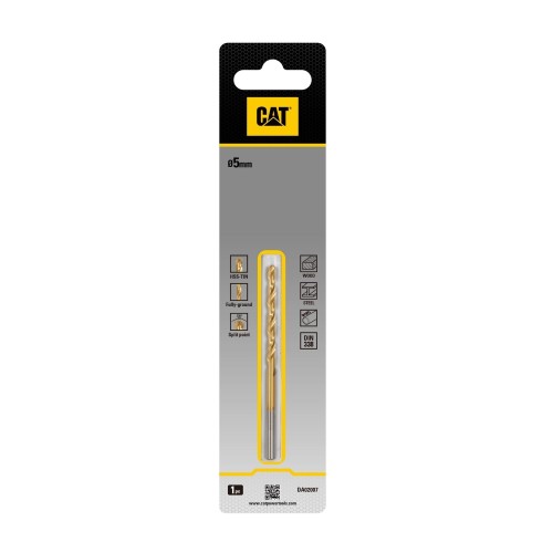 CAT Τρυπάνι τιτανίου HSS 5x86mm DA02007