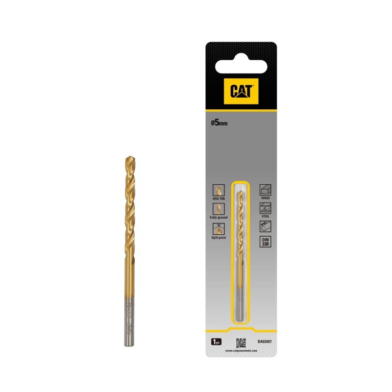 CAT Τρυπάνι τιτανίου HSS 5x86mm DA02007