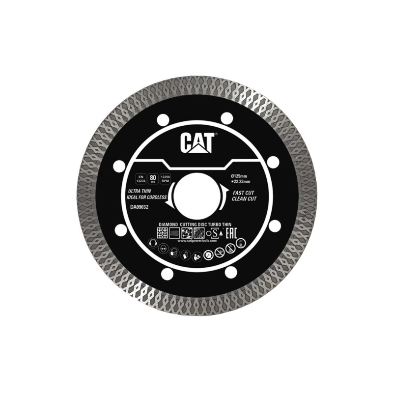 CAT Δίσκος κοπής διαμαντέ Turbo Super Thin (Gres) 125x22.23x1.4mm DA09032