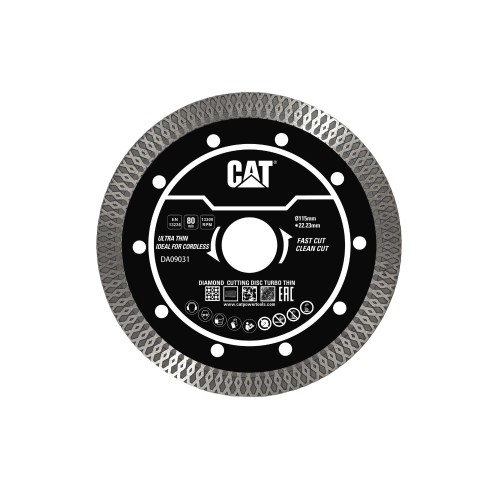 CAT Δίσκος κοπής διαμαντέ Turbo Super Thin (Gres) 115x22.23x1.4mm DA09031