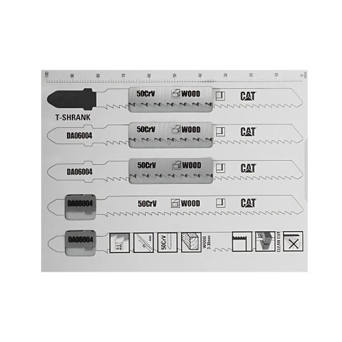 CAT Λάμα σέγας ξύλου 100mm T101BR σετ:5τεμ. DA06004