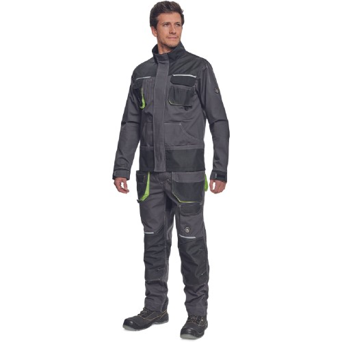 ΜΠΟΥΦΑΝ ΕΡΓΑΣΙΑΣ GREENDALE ΑΝΘΡΑΚΙ/ΛΑΙΜ 65%poly-35%cott, 270 g/m² No 56/XL