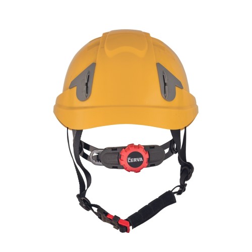 Κράνος εργοταξίου Alpinworker κίτρινο με ενσωματωμένα γυαλιά