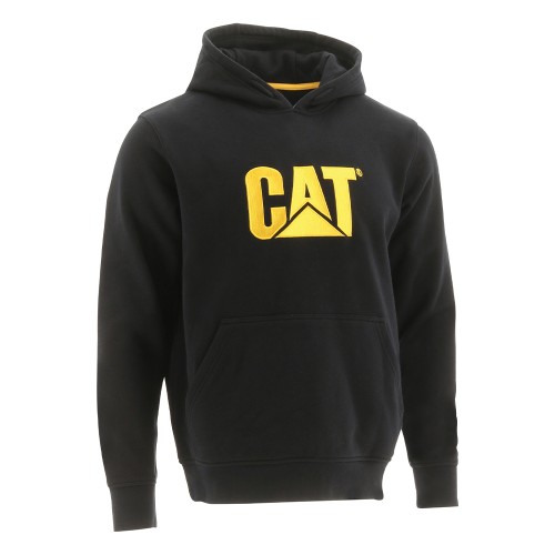 CAT Μπλούζα φούτερ με κουκούλα trademark μαύρη M W10646-016