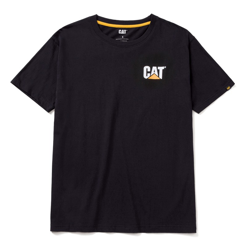 CAT Μπλουζάκι κοντομάνικο μαύρο trademark tee S W05324-016