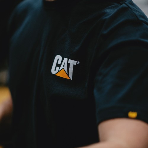 CAT Μπλουζάκι κοντομάνικο μαύρο trademark tee M W05324-016