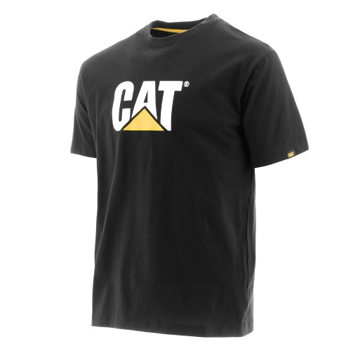 CAT Μπλουζάκι κοντομάνικο μαύρο tm logo M 1510305-016