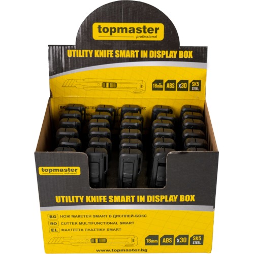 TOP MASTER Φαλτσέτα Smart με πλαστικό σώμα και πλάτος λάμας 18mm SK5 371063