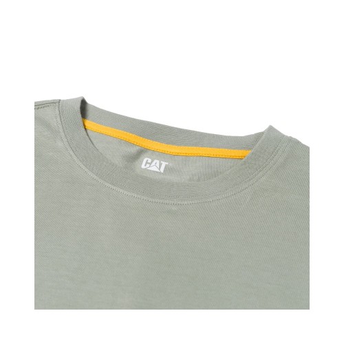 CAT Μπλουζάκι μακρυμάνικο trademark tee πράσινο L 1510034-16-5808