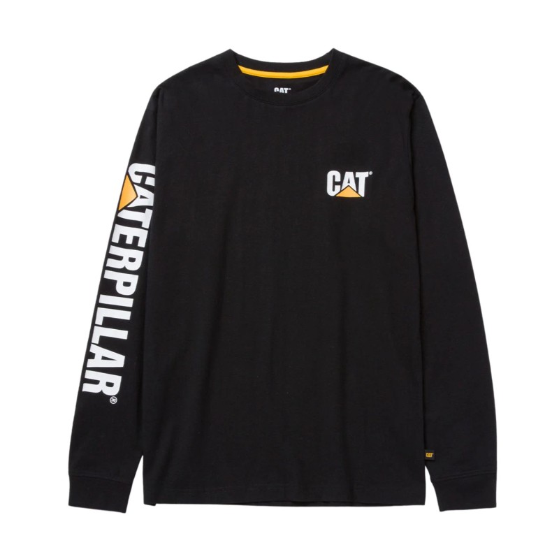 CAT Μπλουζάκι μακρυμάνικο trademark tee μαύρο L 1510034-016