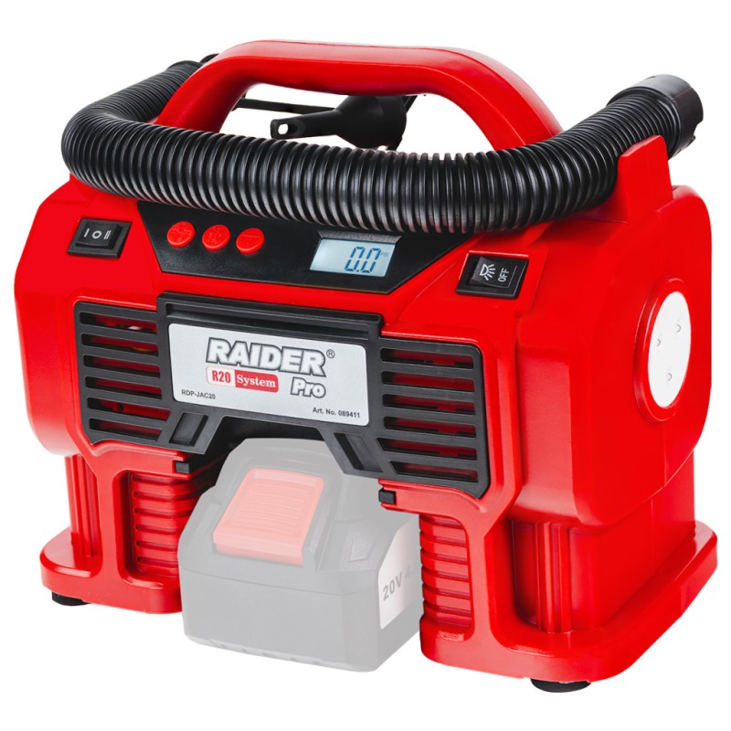 RAIDER R20 Solo Τρόμπα αυτοκινήτου 160PSI επαναφορτιζόμενη 20V RDP-JAC20 089411