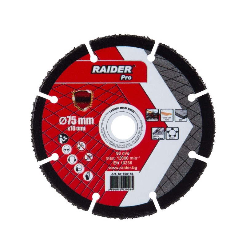 RAIDER Τροχός κοπής carbide 75x10mm 160156